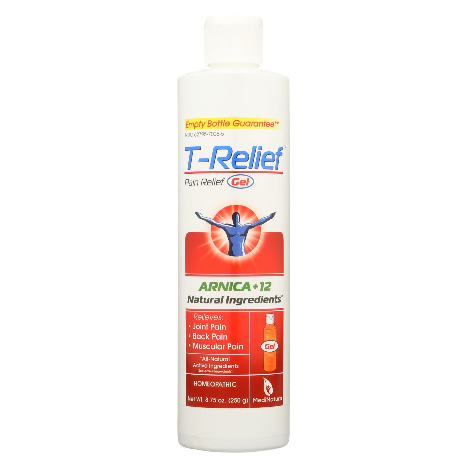T-relief - Pain Relief Gel - Arnica - 4 Oz - Organic Health and Beauty