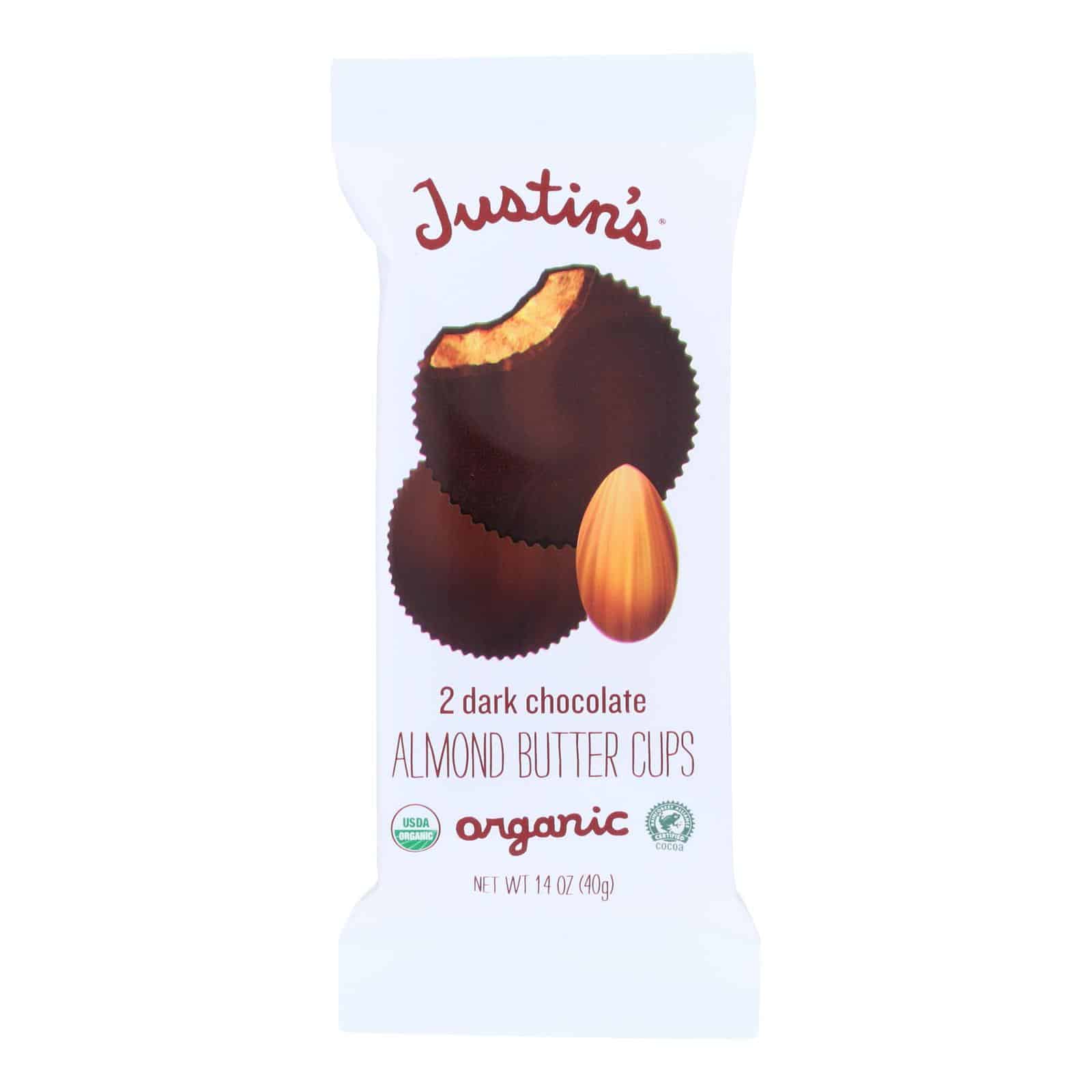 Justin's Nut Butter Almond Butter Cups - Dark Chocolate - Case of 12 - 1.4 oz. - Image 3