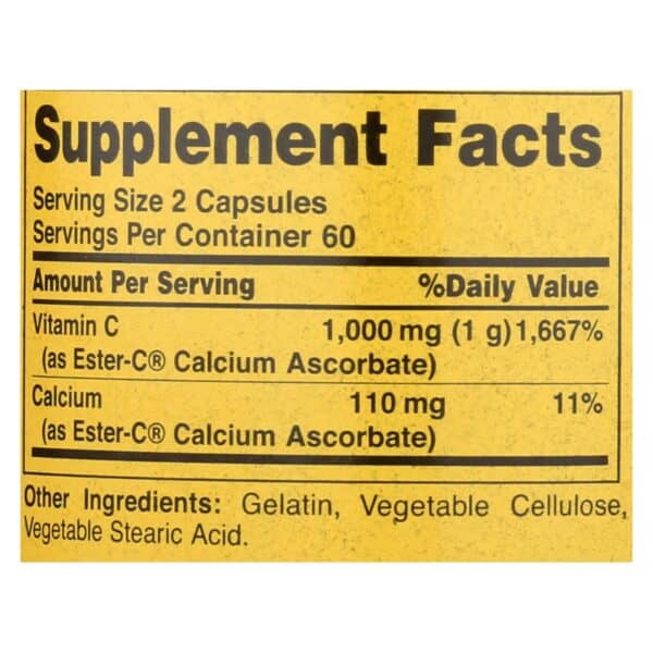 American Health - Ester-C - 500 mg - 120 Capsules - Image 2
