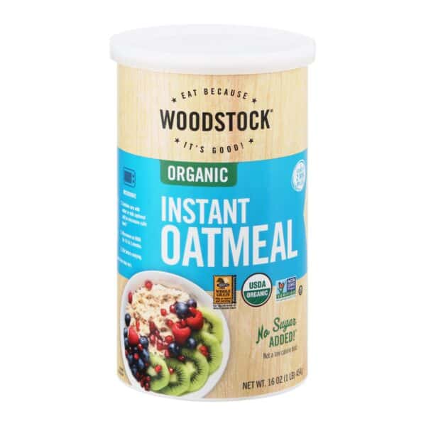 Woodstock Organic Instant Oatmeal - Case of 12 - 16 OZ - Image 2