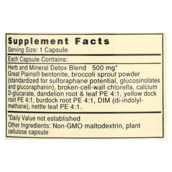 Yerba Prima Great Plains Bentonite and Detox - 60 Capsules - Image 2