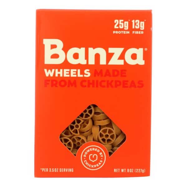 Banza Wheels Chickpea Pasta  - Case of 6 - 8 OZ - Image 3