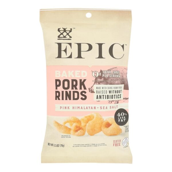 Epic Oven Baked Pork Rinds  - Case of 12 - 2.5 OZ - Image 2