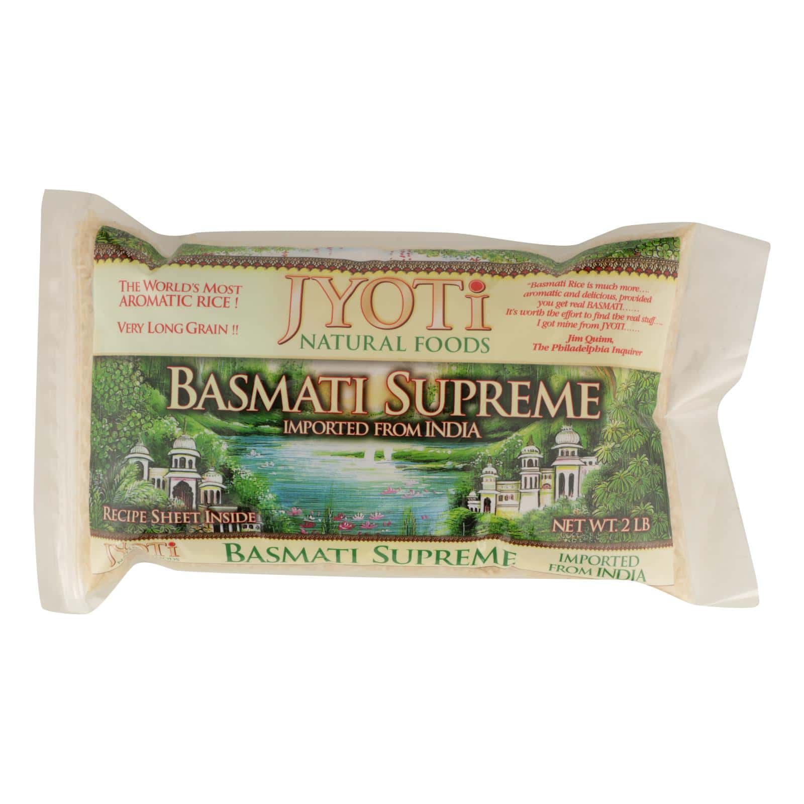 Jyoti Cuisine India Basmati Supreme Rice - Case of 6 - 32 oz. - Image 2