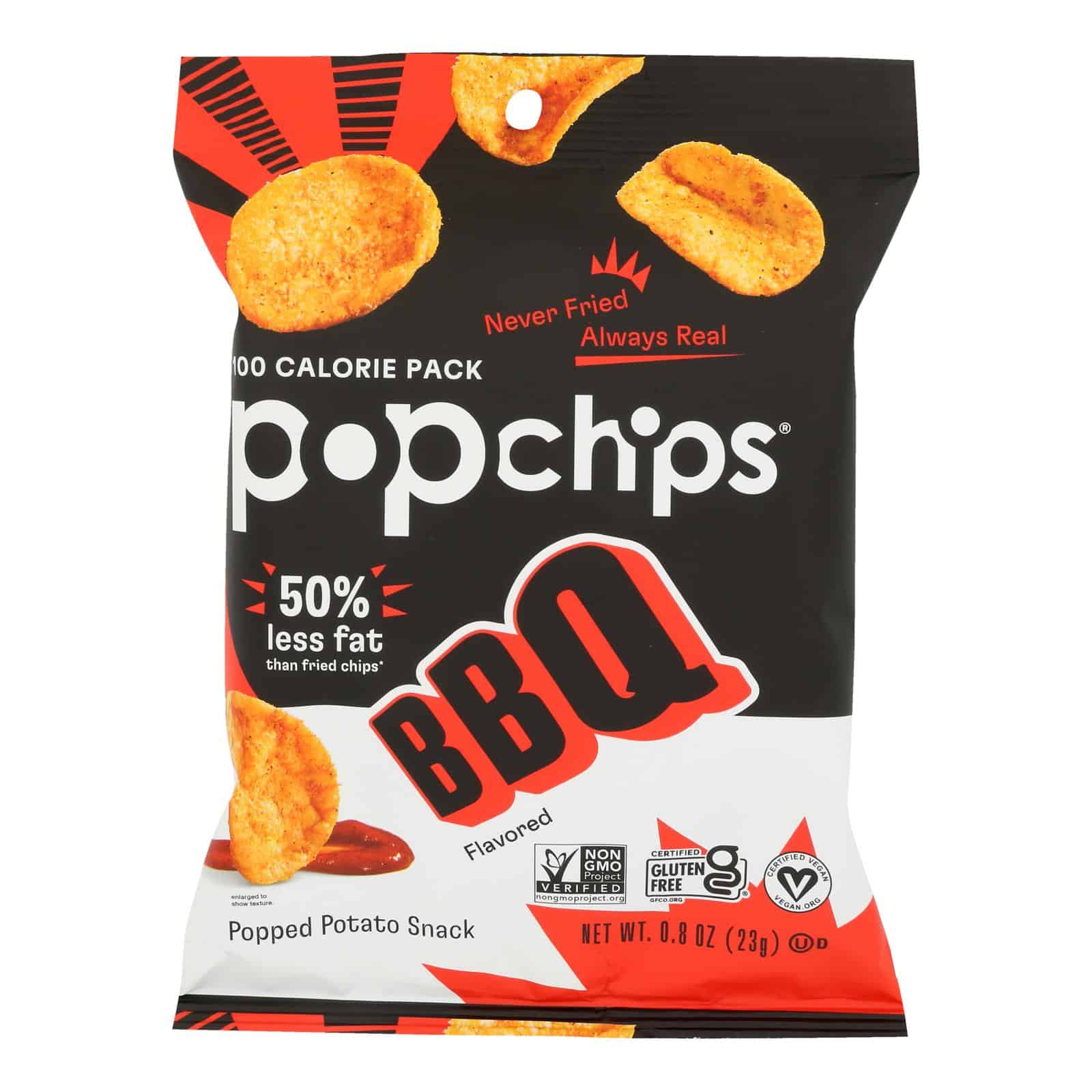 Popchips Potato Chip - Barbeque - Case of 24 - 0.8 oz. - Image 2