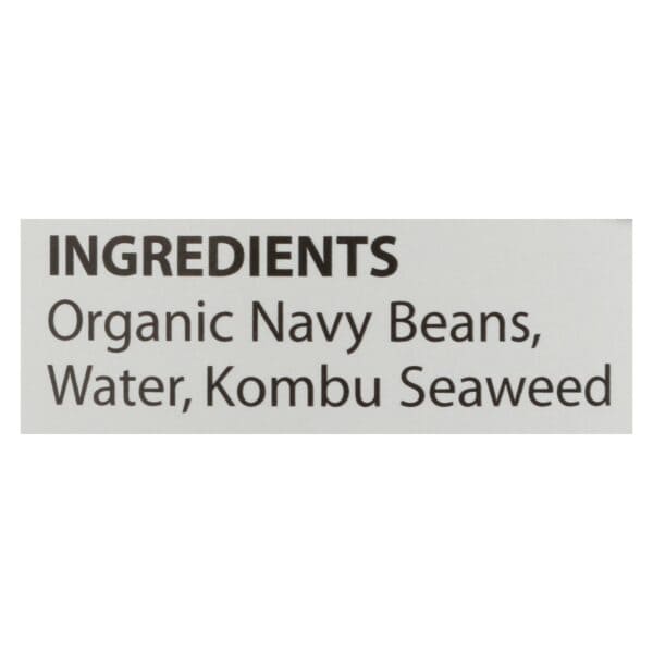 Eden No Salt Added Organic Navy Beans  - Case of 12 - 29 OZ - Image 3