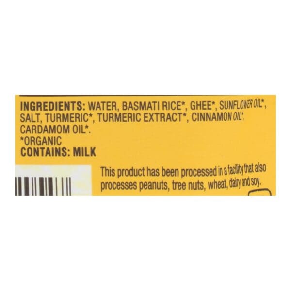 Tasty Bite - Rice Turmeric - Case of 6-8.8 OZ - Image 3