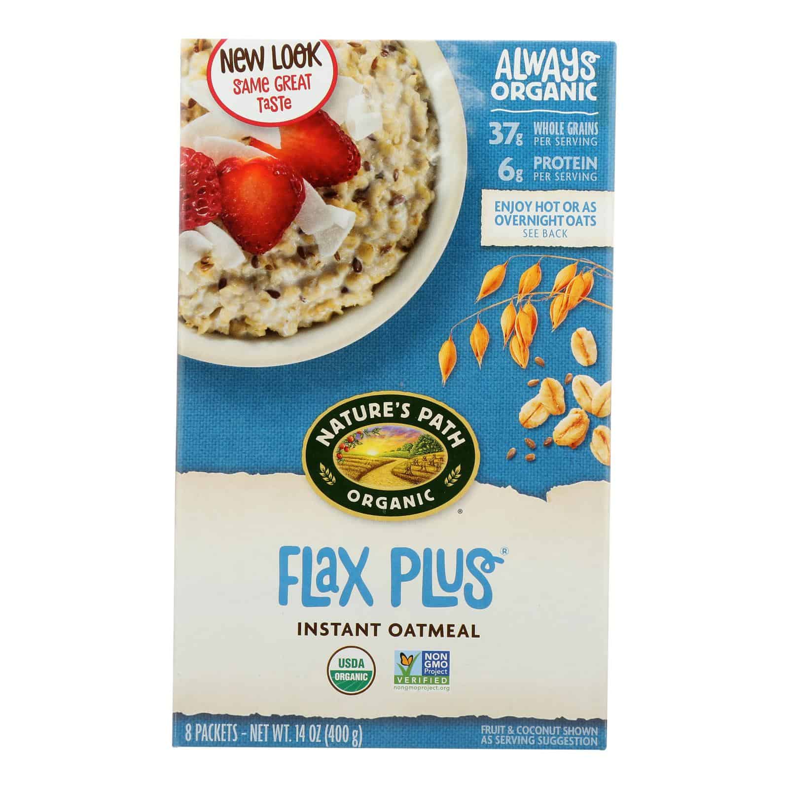 Nature's Path Hot Oatmeal - Flax Plus - Case of 6 - 14 oz.