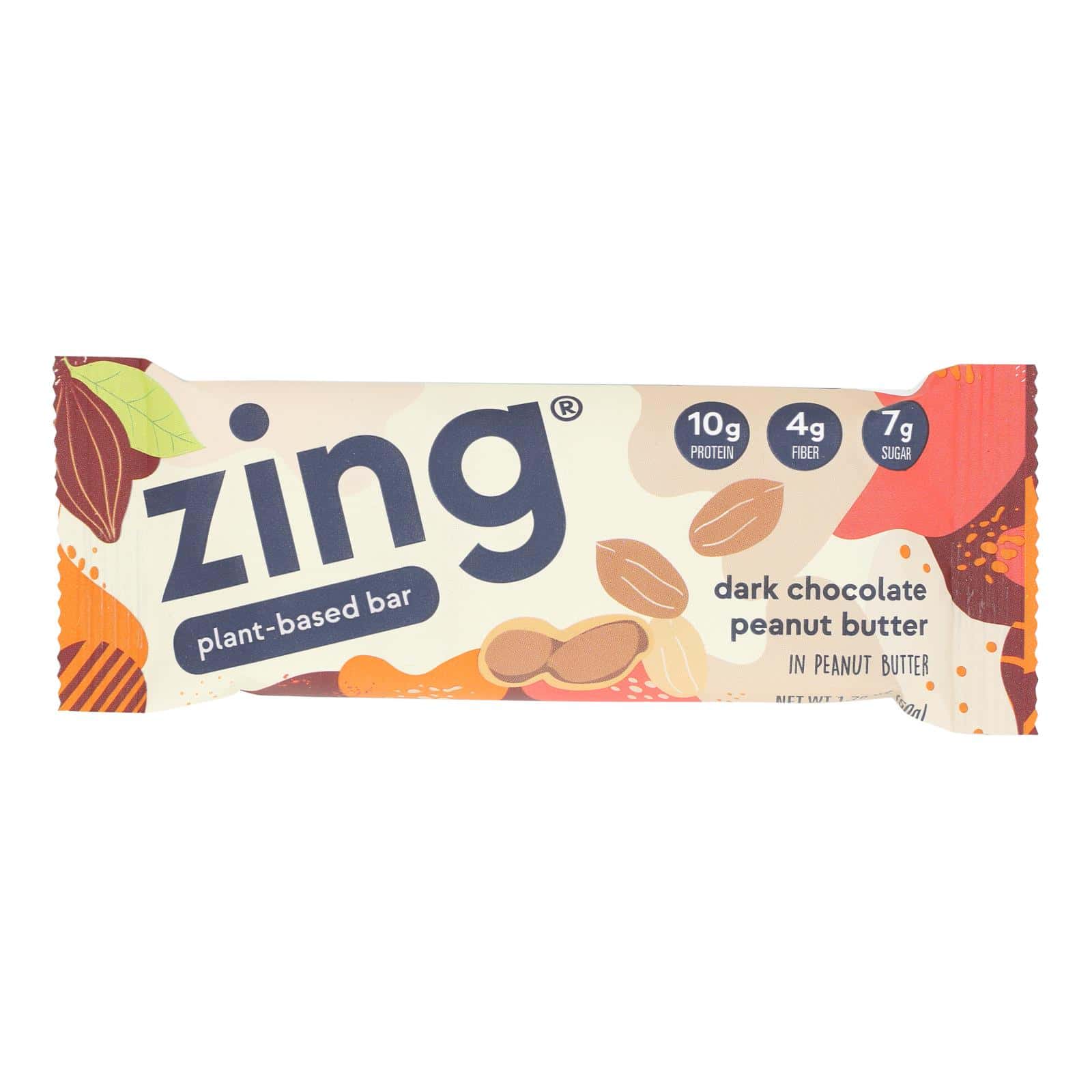 Zing Bars - Nutrition Bar - Chocolate Peanut Butter - 1.76 oz Bars - Case of 12 - Image 3