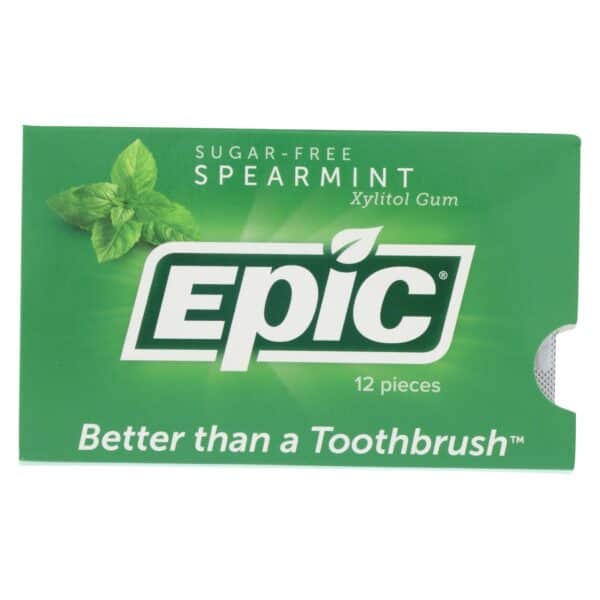 Epic Dental - Xylitol Gum - Spearmint - Case of 12 - 12 Pack - Image 3