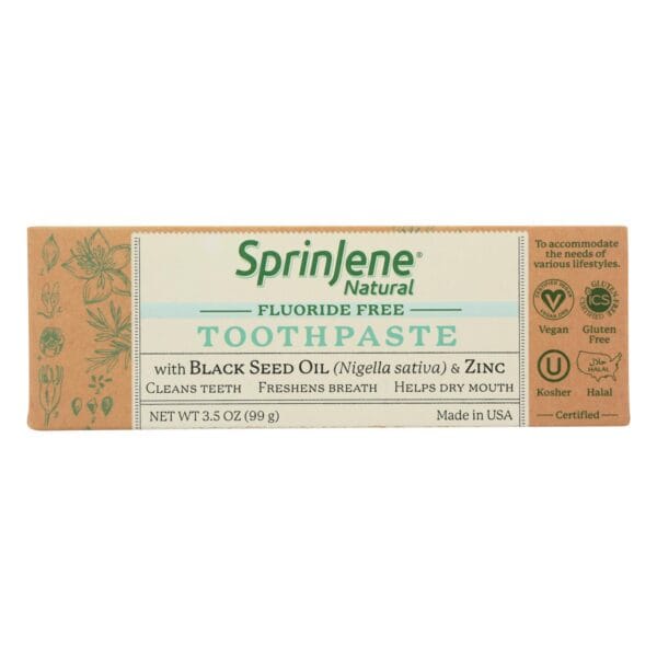 Sprinjene Natural - Toothpaste W/o Fluoride - 1 Each - 3.5 OZ - Image 2
