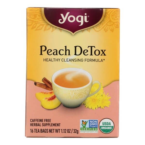 Yogi Detox - Peach - Case of 6 - 16 Bags - Image 3