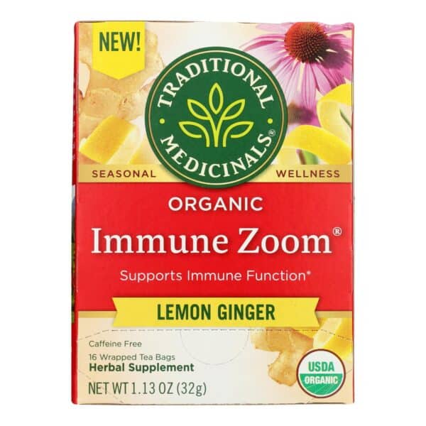 Traditional Medicinals - Tea Immune Ginger Lemon - Case of 6-16 BAG - Image 2