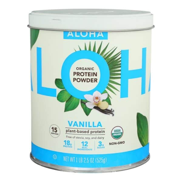 Aloha Inc - Plant-Based Protein Powder - Vanilla - 1 lb.