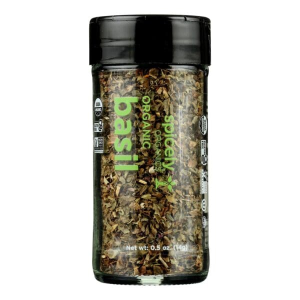 Spicely Organics - Organic Basil - Case of 3 - 0.5 oz.