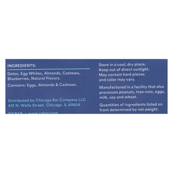 RxBar - Protein Bar - Blueberry - Case of 12 - 1.83 oz. - Image 2
