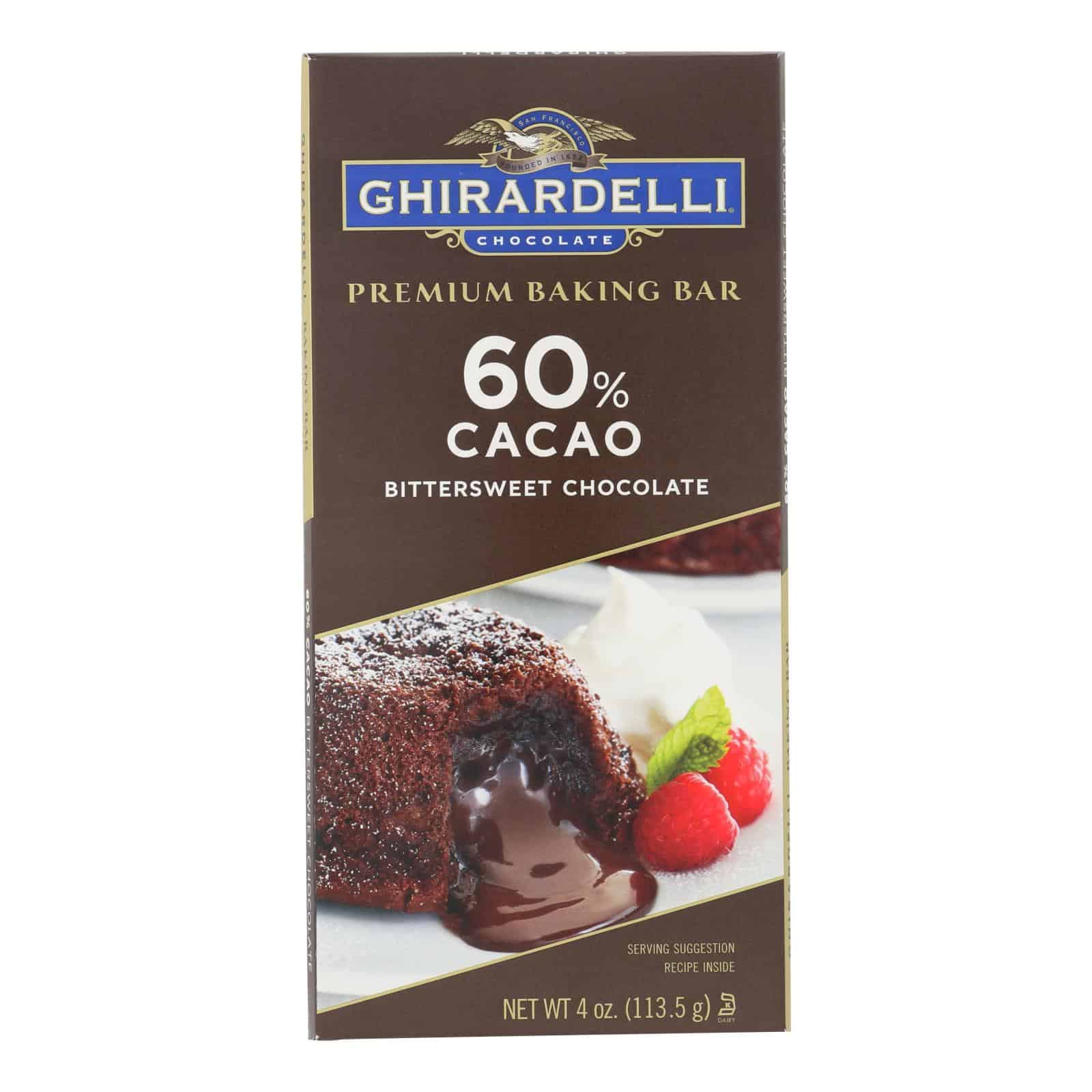 Ghirardelli Premium Baking Bar - 60% Cacao Bittersweet Chocolate - Case of 12 - 4 oz - Image 2