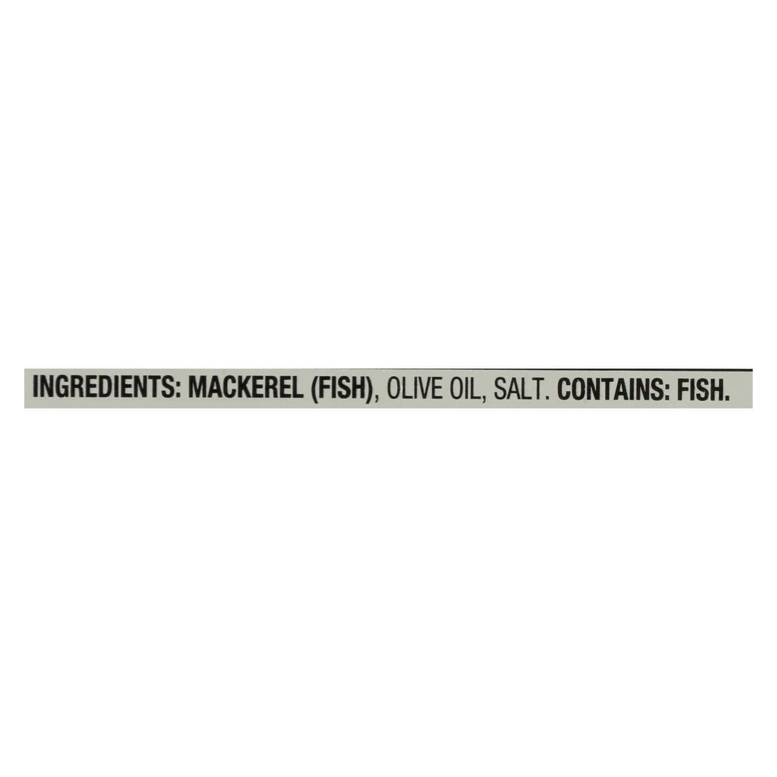 Season Brand Mackerels - Fillets - in Olive Oil - 4.375 oz - case of 12 - Image 2