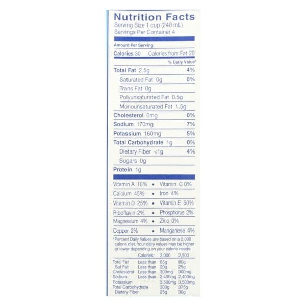 Almond Breeze - Almond Milk - Unsweetened Vanilla - Case of 12 - 32 fl oz. - Image 3