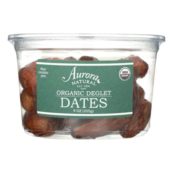 Aurora Natural Products - Organic Deglet Dates - Case of 12 - 9 oz. - Image 3