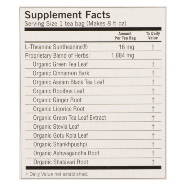 Yogi Perfect Energy Herbal Tea Vanilla Spice - 16 Tea Bags - Case of 6 - Image 3