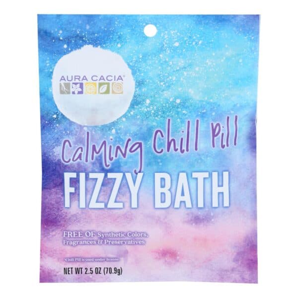Aura Cacia - Fizz Bath Calm Chill Pill - Case of 6-2.5 OZ