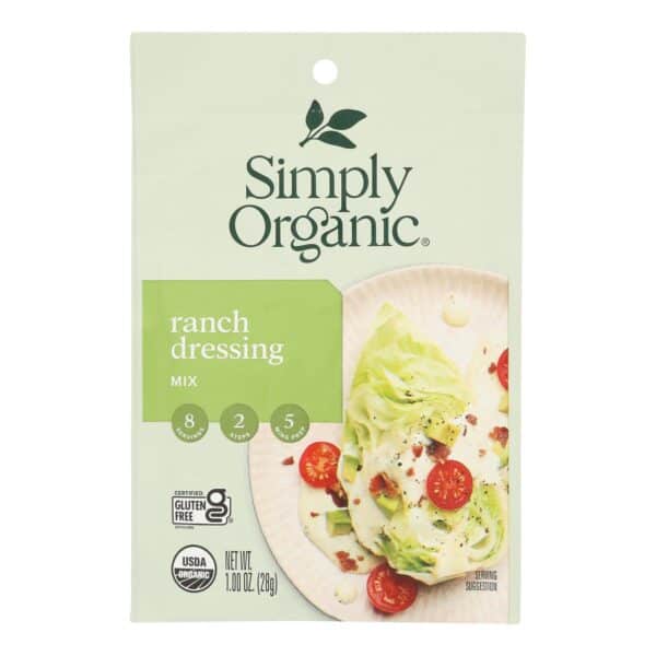 Simply Organic Ranch Salad Dressing Mix - Case of 12 - 1 oz.