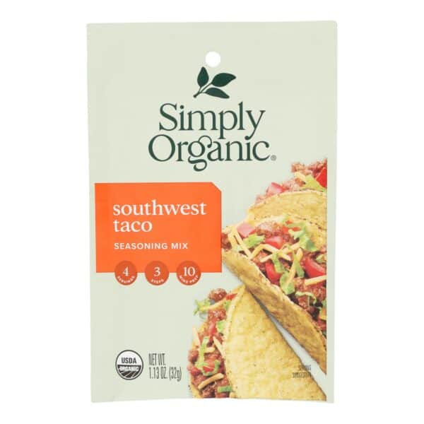 Simply Organic Mild Taco Seasoning Mix - Case of 12 - 1.13 oz. - Image 3
