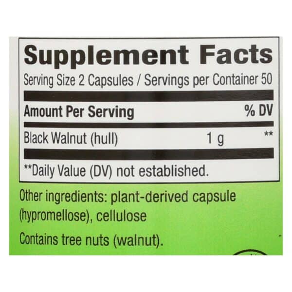 Nature's Way - Black Walnut Hulls - 100 Capsules - Image 2