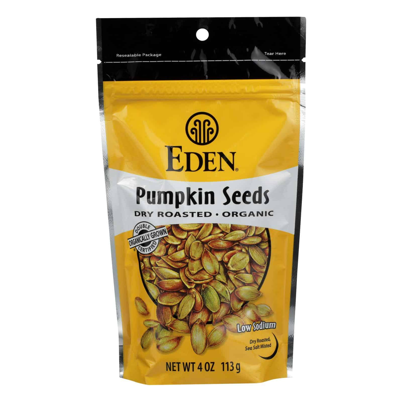 Eden Foods Organic Pumpkin Seeds - Dry Roasted - Case of 15 - 4 oz. - Image 2