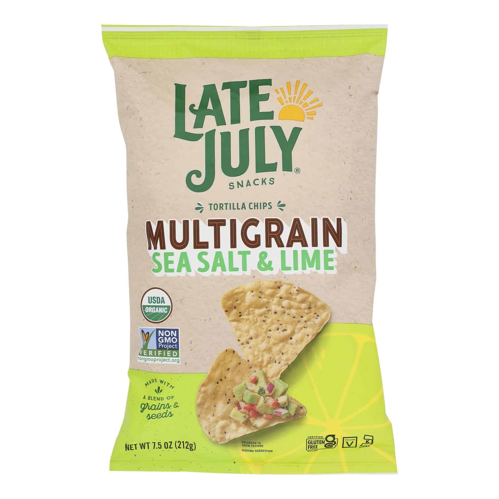 Late July Snacks - Tort Chips Mltgrn Ss Lm - Case of 12-7.5 OZ - Image 3