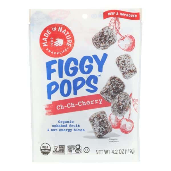 Made in Nature Figgy Pops - Tart Cherry Fig - Case of 6 - 4.2 oz - Image 3