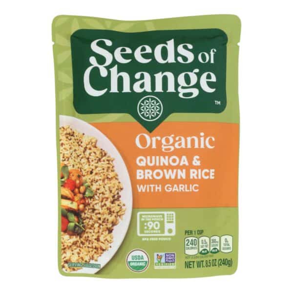 Seeds of Change Organic Quinoa and Brown Rice with Garlic - Case of 12 - 8.5 oz. - Image 3