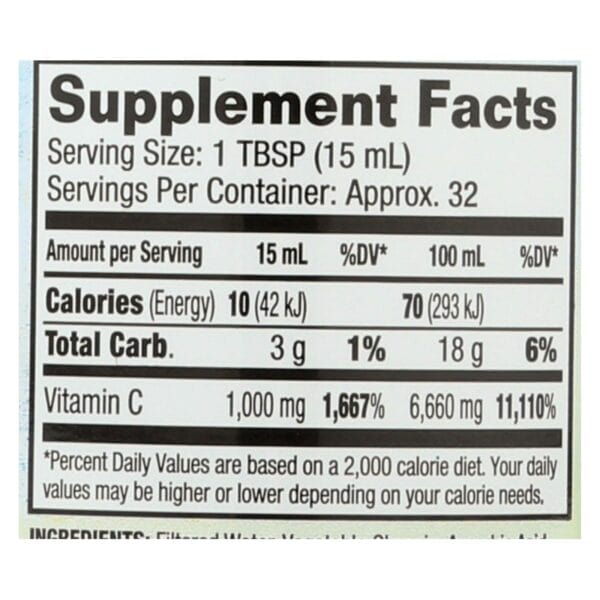 Dynamic Health Liquid Vitamin C Natural Citrus - 1000 mg - 16 fl oz - Image 3