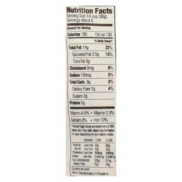 Woodstock Non-GMO Whole Cashews, Roasted and Salted - Case of 8 - 6 OZ