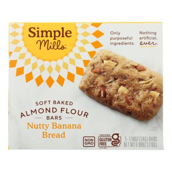 Simple Mills - Bar Sft Baked Nty Ban Bread - Case of 6 - 5.99 OZ - Image 3