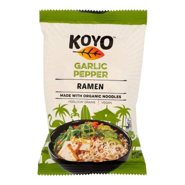 Koyo Garlic Pepper Ramen - Case of 12 - 2.1 OZ - Image 2