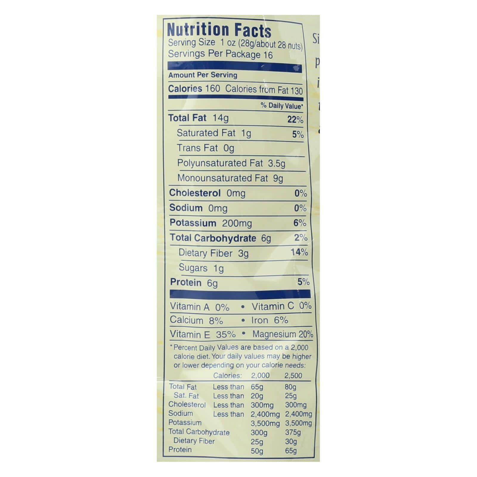 Blue Diamond Whole Natural Almonds - Case of 6 - 16 OZ - Image 2