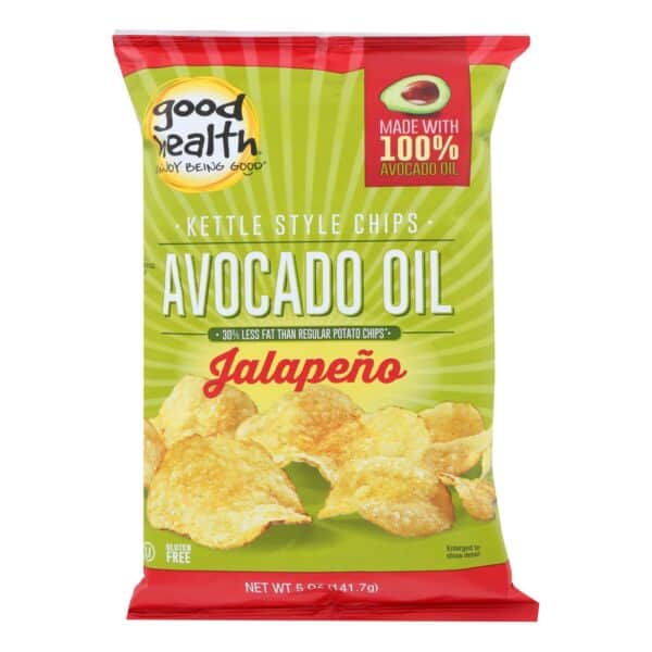 Good Health Kettle Chips - Avocado Oil Jalapeno - Case of 12 - 5 oz. - Image 2