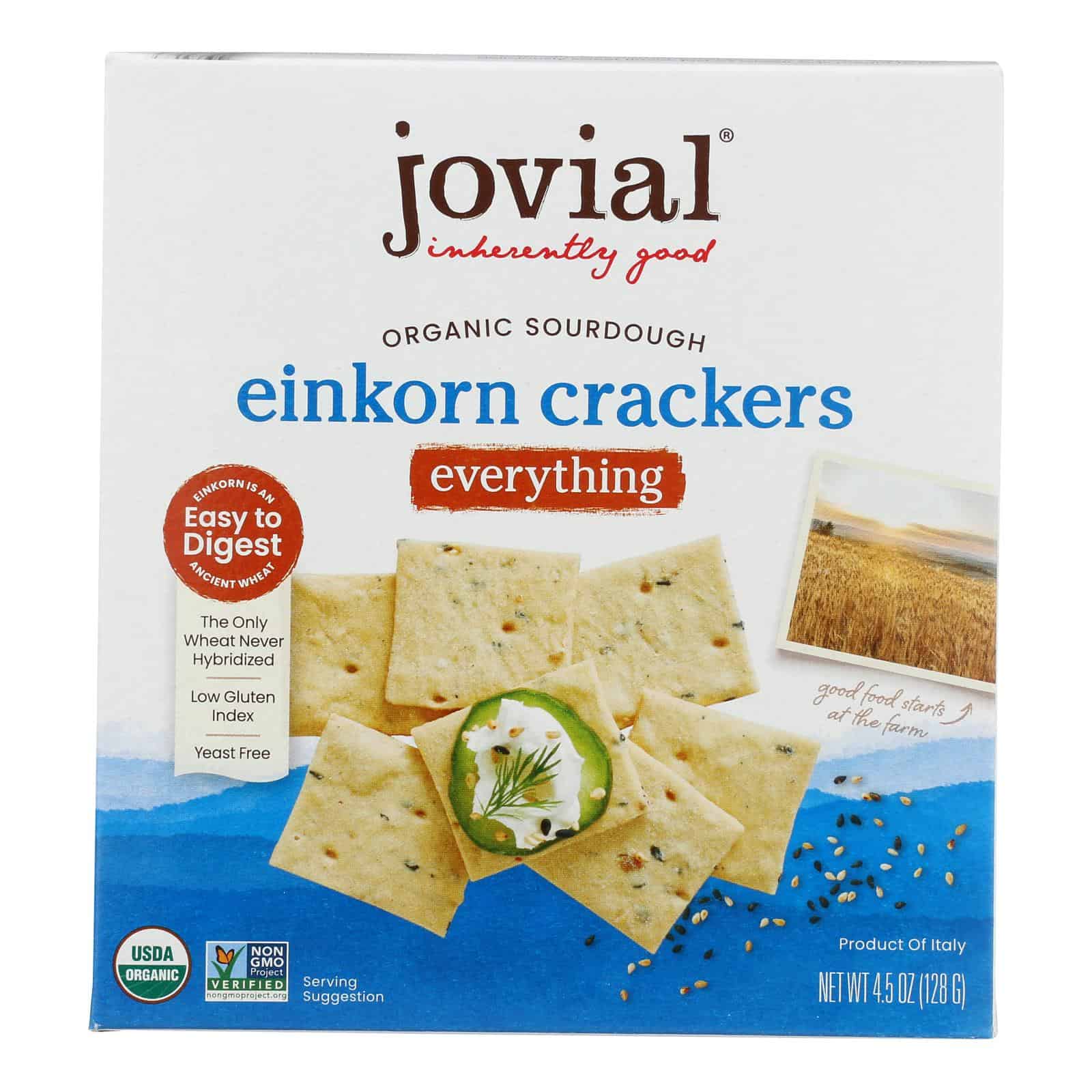 Jovial - Cracker Einkorn Evrythng - Case of 10-4.5 OZ