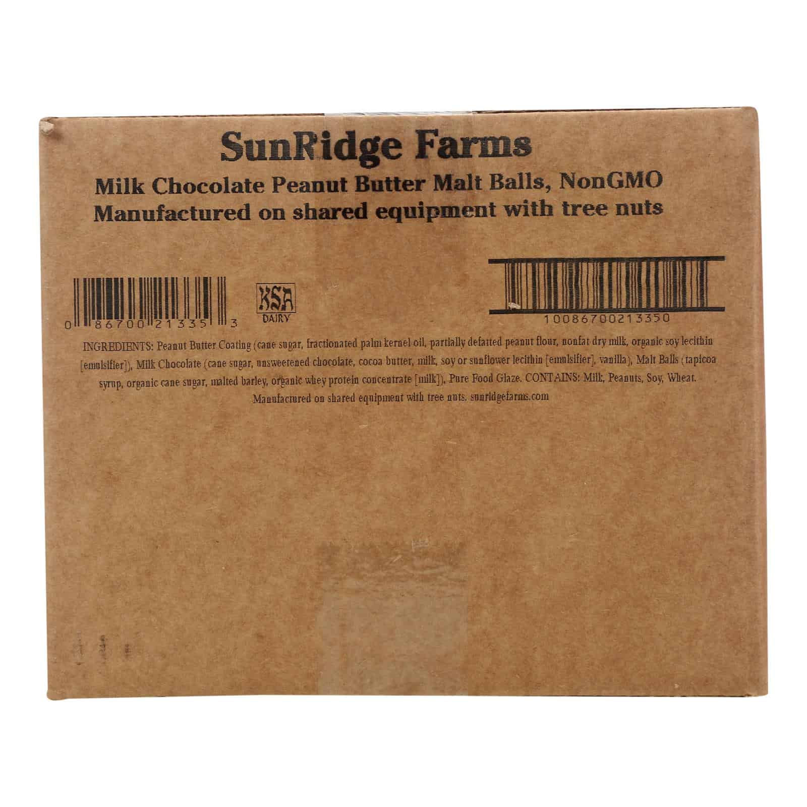 Sunridge Farms Milk Chocolate Peanut Butter Malt Balls - Single Bulk Item - 10LB