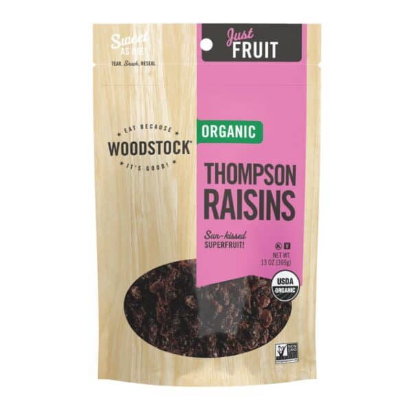 Woodstock Organic Unsweetened Raisins - Case of 8 - 13 OZ - Image 2