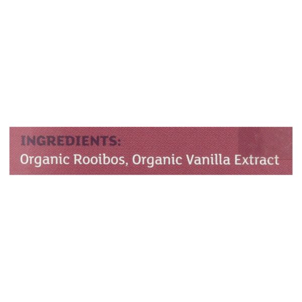 Equal Exchange Organic Herbal Tea Vanilla Rooibos - Vanilla - Case of 6 - 20 Bags - Image 2