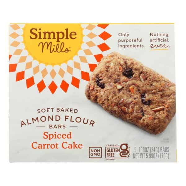 Simple Mills - Bar Sft Baked Spce Cartcake - Case of 6 - 5.99 OZ - Image 3