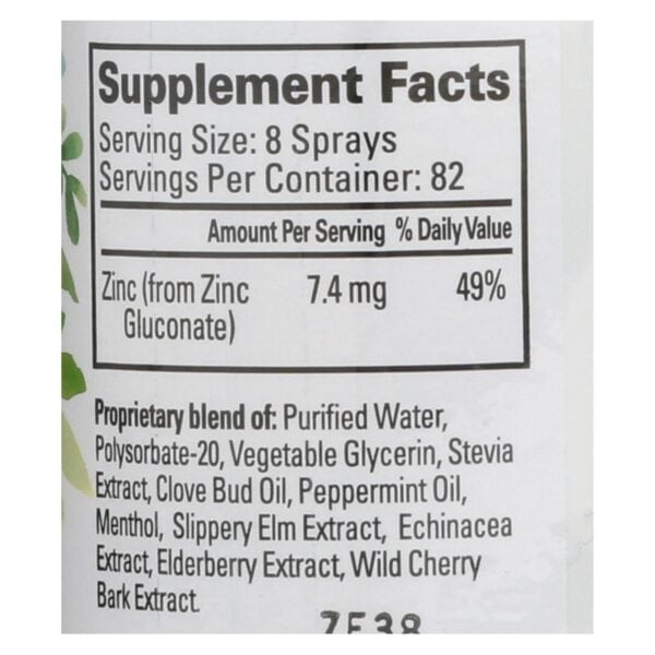 Quantum TheraZinc Spray Peppermint Clove - 4 fl oz