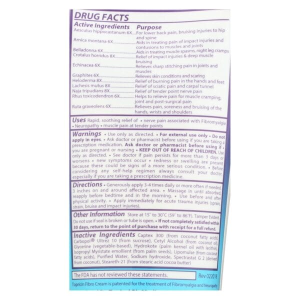 Topricin Fibro Cream - MyPainAway - 6 oz - Image 2