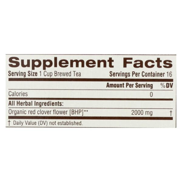 Traditional Medicinals - Herb Tea Red Clover - Case of 6 - 16 BAG