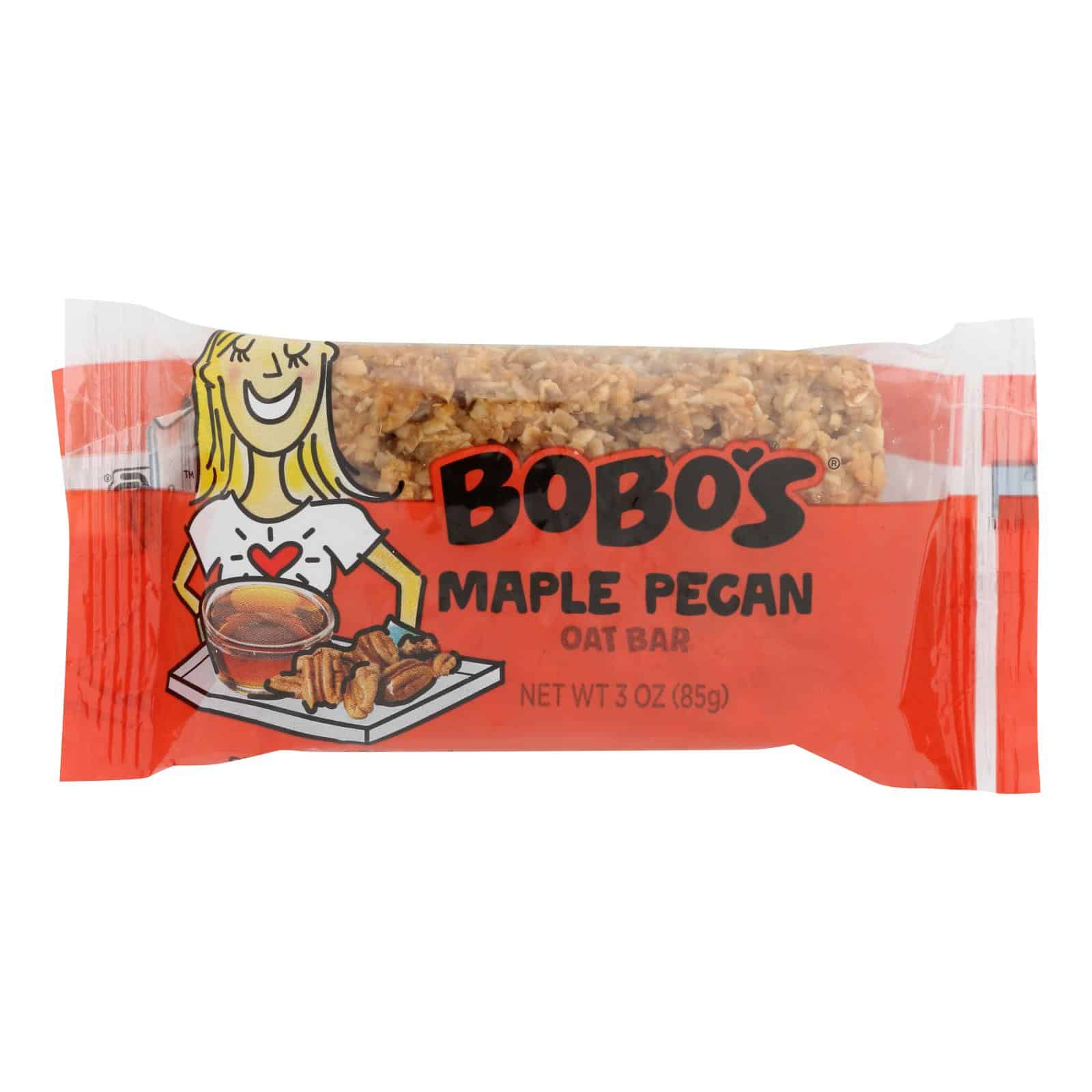 Bobo's Oat Bars - All Natural - Gluten Free - Maple Pecan - 3 oz Bars - Case of 12
