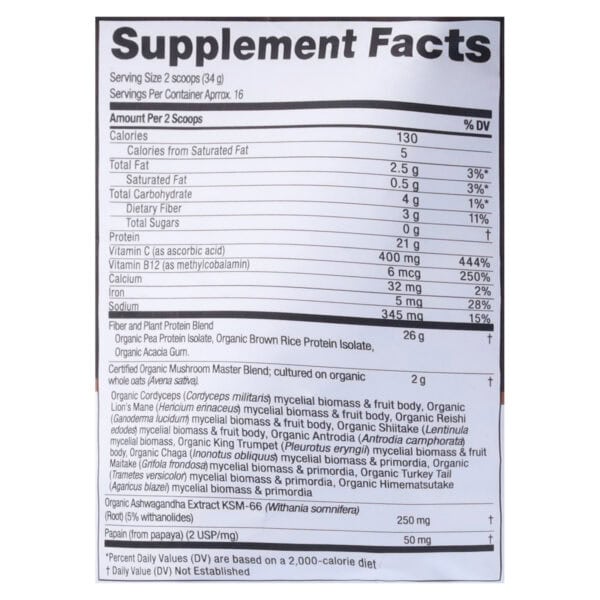 Om - Protein Powder Chocolate - 1 Each-19.26 OZ - Image 3
