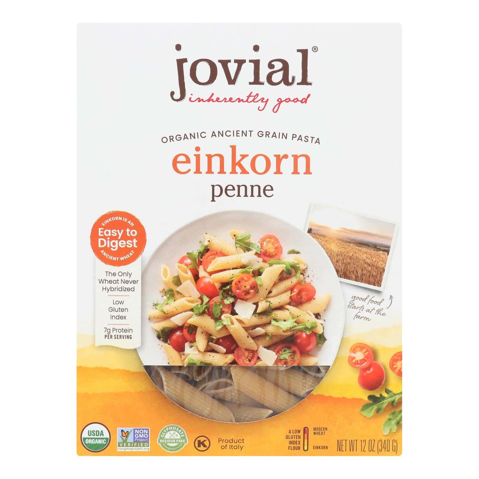 Jovial - Einkorn Penne Rigate - Whole Grain - Case of 12 - 12 oz. - Image 3